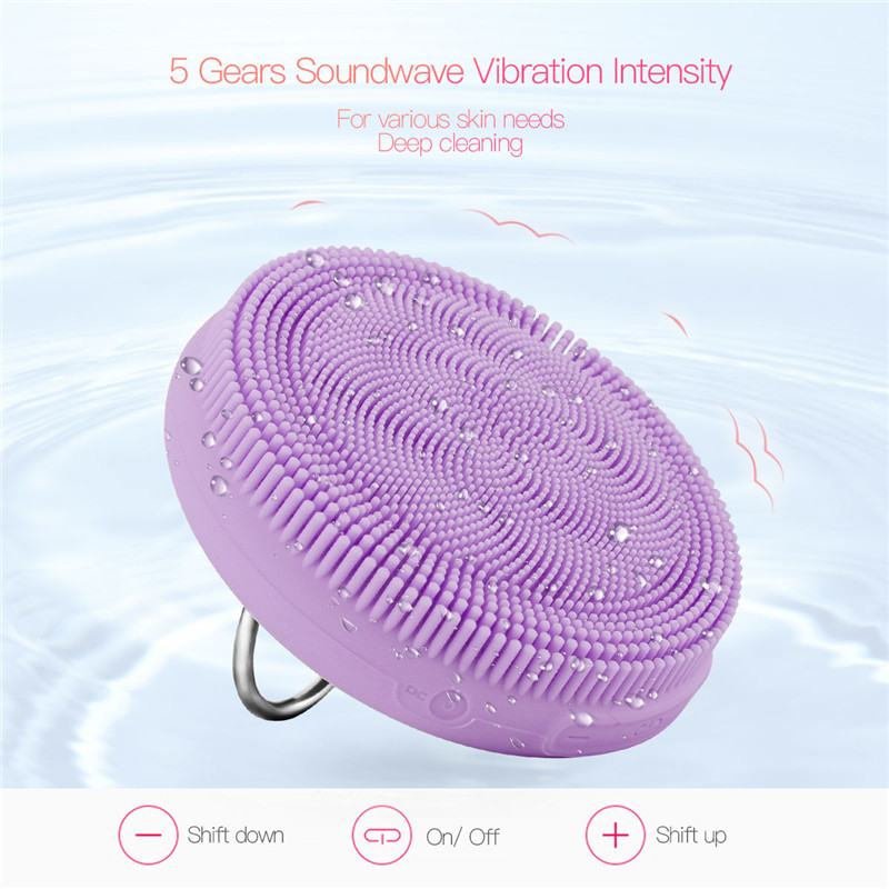 Waterproof Rechargeable Electric Face Cleansing Brush